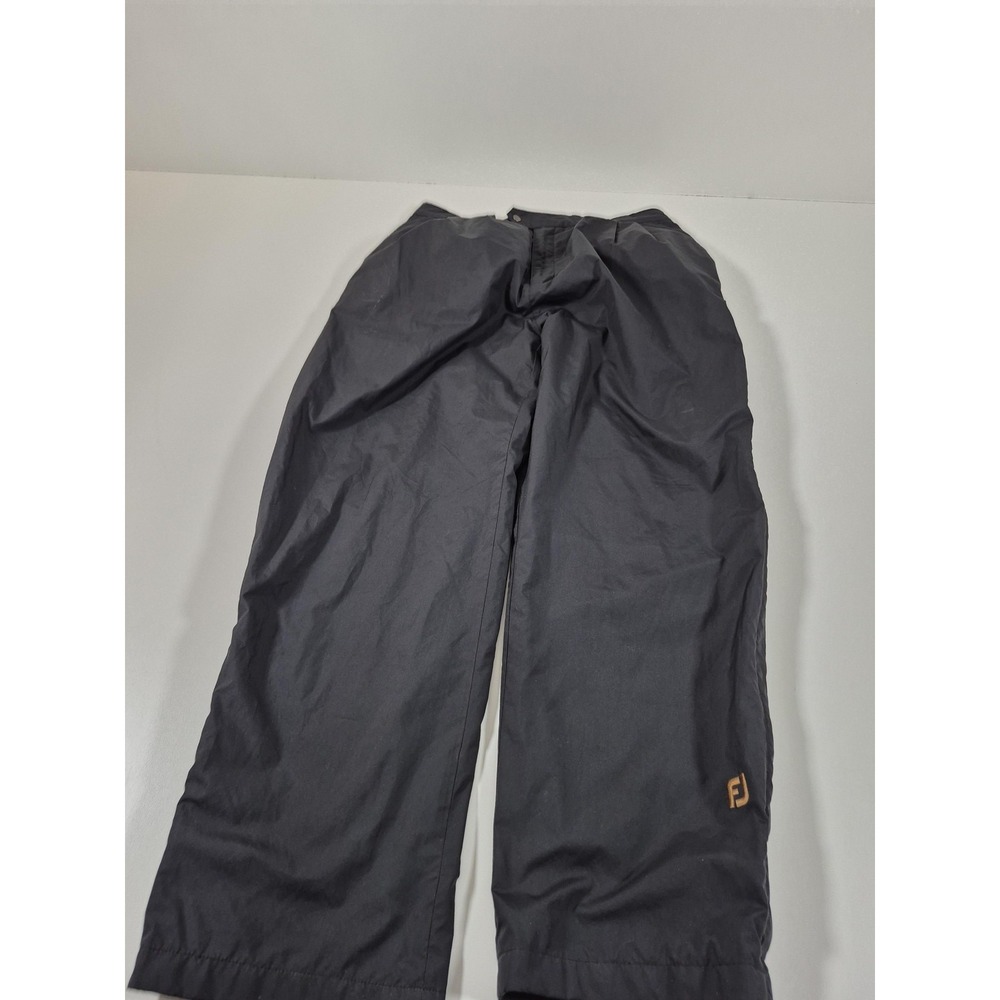FootJoy DryJoys Rain Pants Mens Large Black Waterproof Elastic Waist Golf